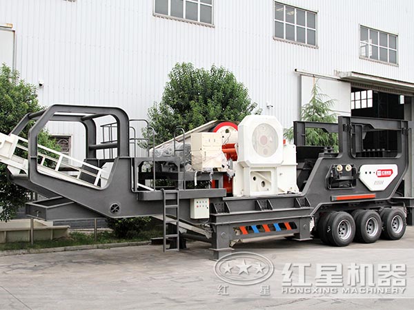 輪胎式移動破碎站-車載行走，隨用隨走，方便更快捷